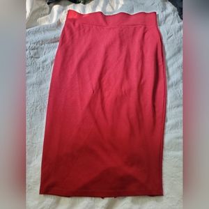 Unique Vintage Red Pencil Skirt
